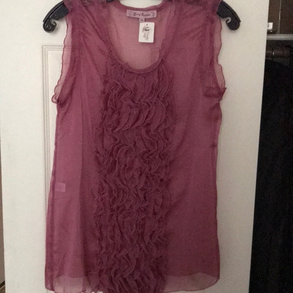 Young Essence Sheer Top Dark Pink